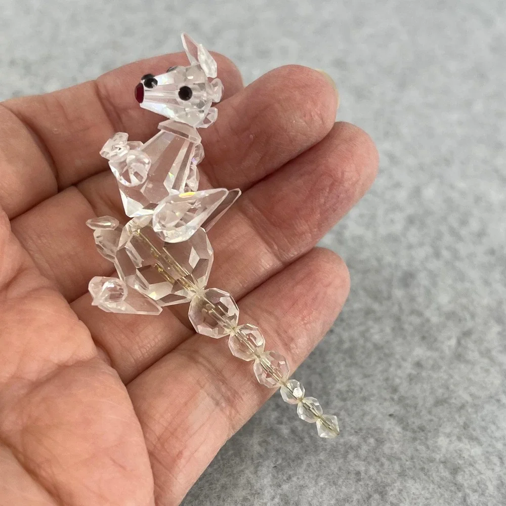 Crystal Dragon Figurine‎ Clear Small Fantasy Collectible Mini Shelf Decor VIDEO